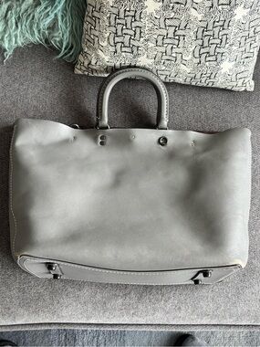 Coach 1941 Gray Glovetanned Leather Rogue Tote w Detachable Straps 3 Way Bag